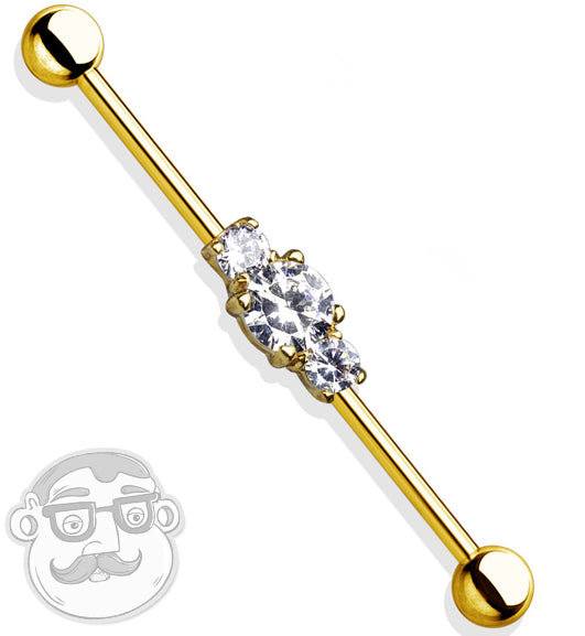 Triple Gold Industrial Barbell