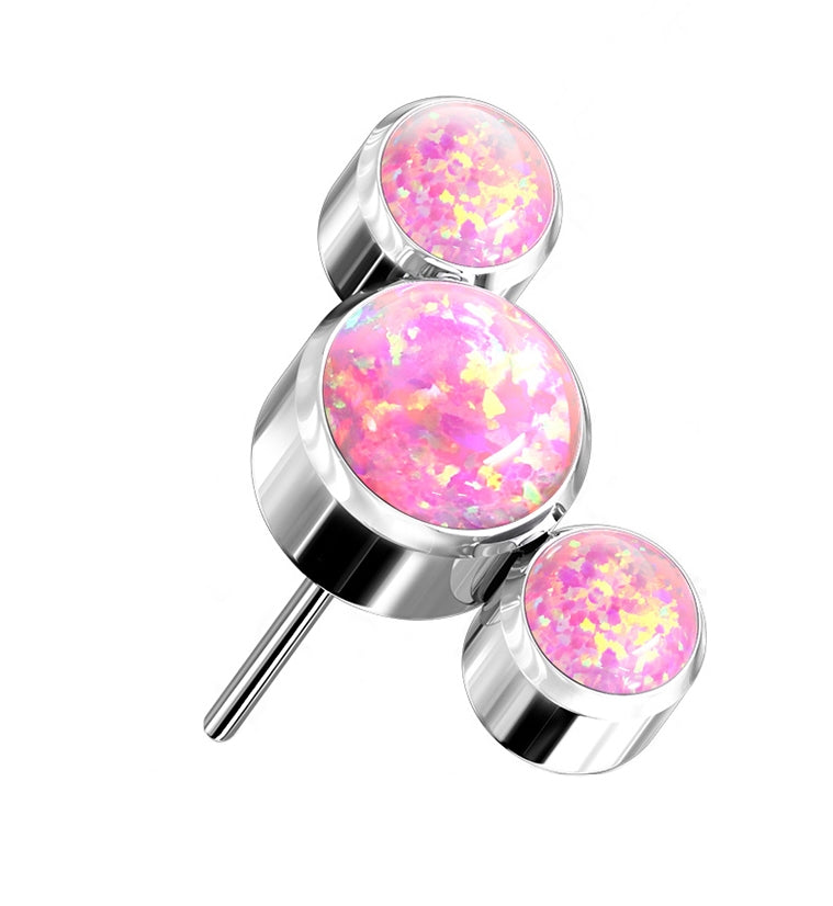 Triple Pink Opalite Titanium Threadless Top