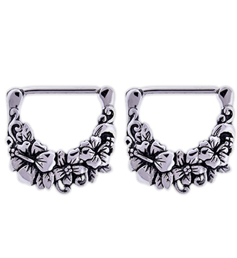 14G Hibiscus Nipple Clicker