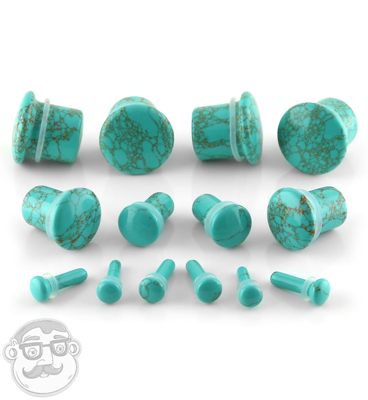 Turquoise Single Flare Stone Plugs