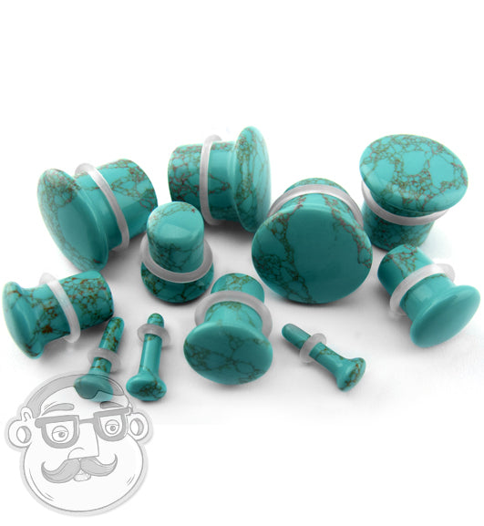 Turquoise Single Flare Stone Plugs
