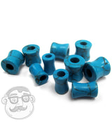 Turquoise Stone Double Flare Tunnels