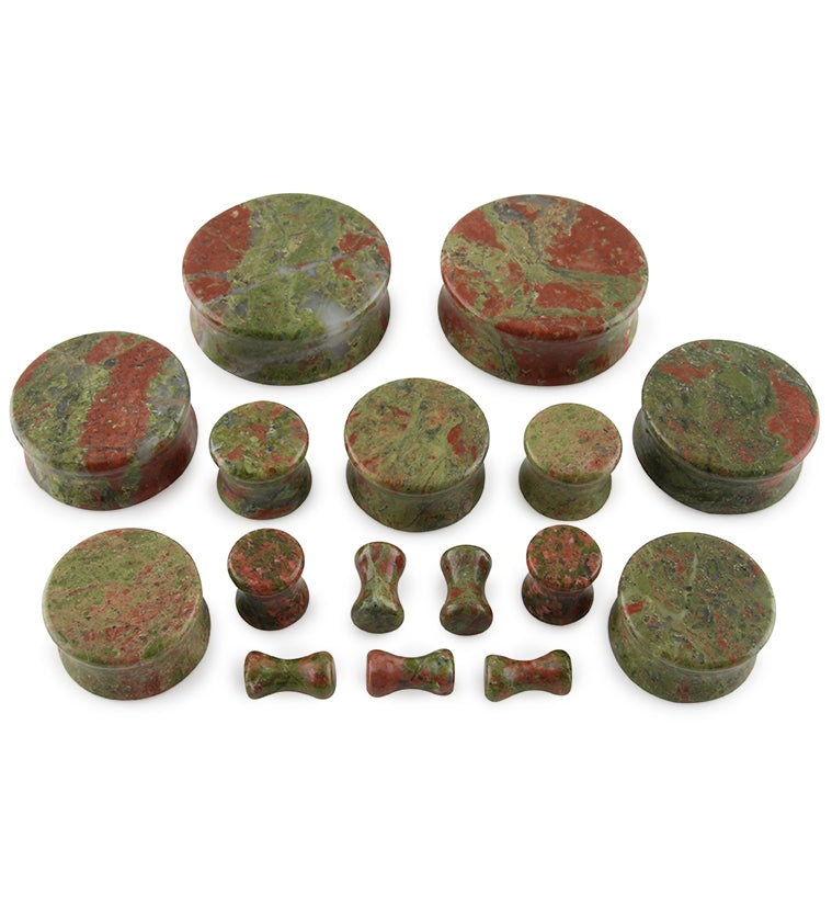 Unakite Stone Plugs / Gauges