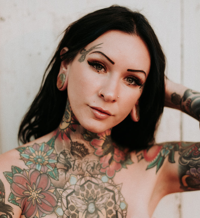 Double Flare Unakite Stone Plugs