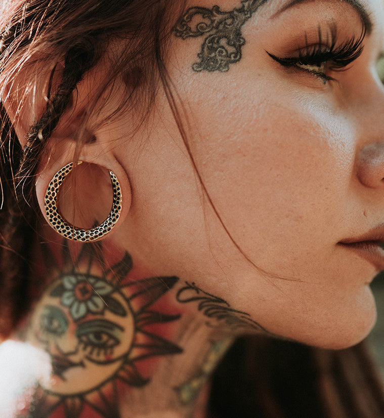 Gold Hammered Stainless Steel Saddles