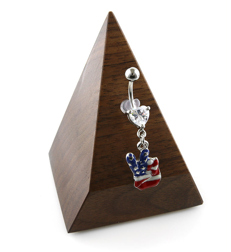Peace USA Belly Button Ring