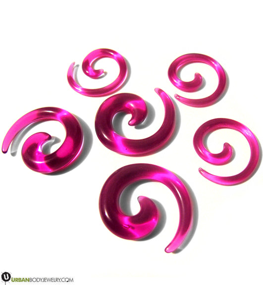 Acrylic U.V Purple Spirals