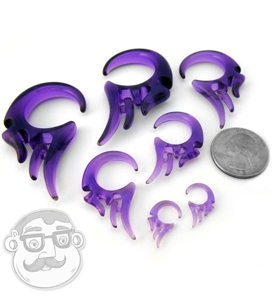 Purple Tribal Wing Spiral Talon Plugs