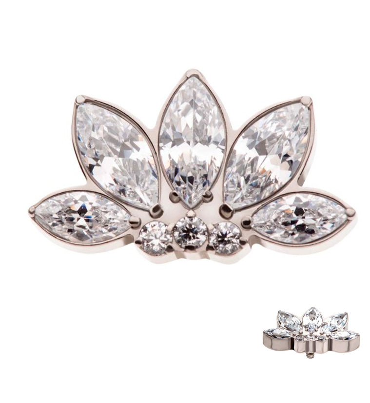 Vane CZ Internally Threaded Titanium Top