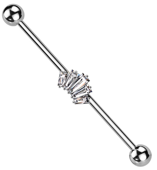 Vane Clear CZ Industrial Barbell