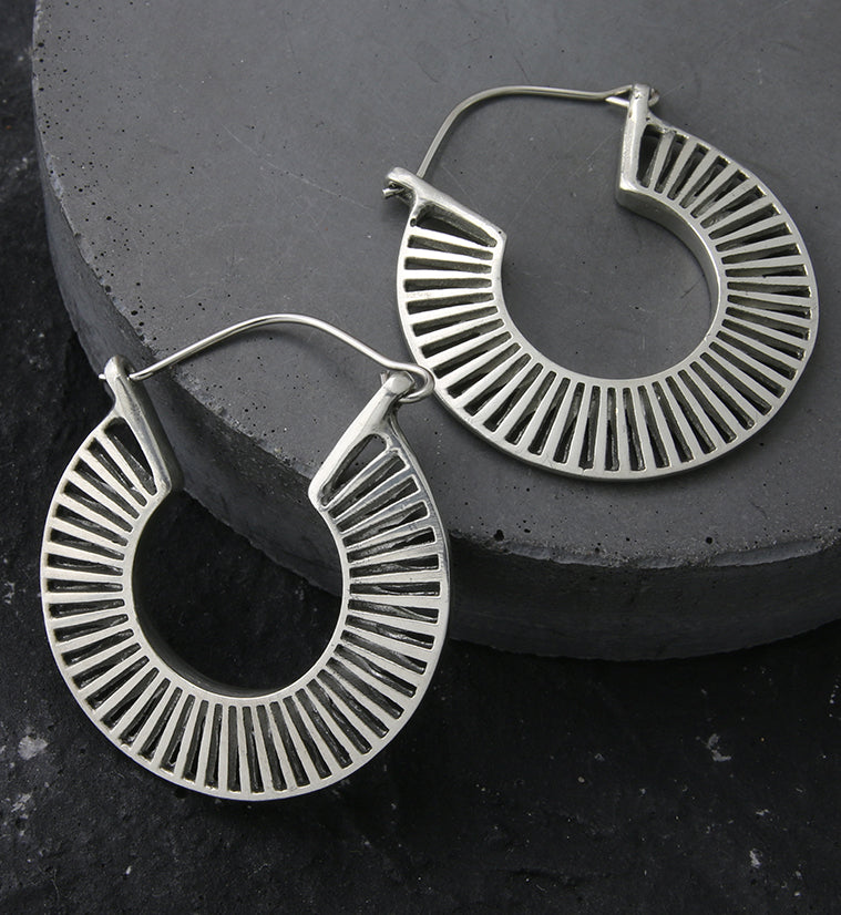 Vane White Brass Hangers / Earrings