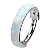 Vast Opal Titanium Hinged Segment Ring