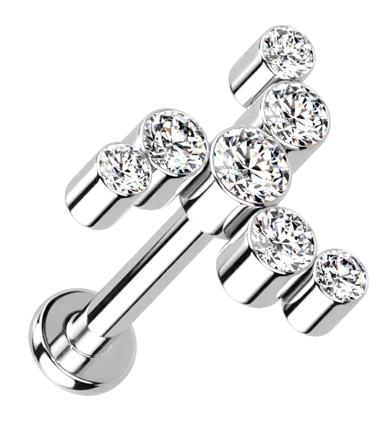 Whirl CZ Titanium Internally Threaded Labret