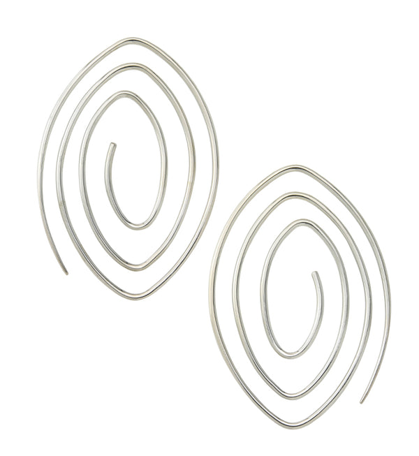 Whirl White Brass Ear Weights / Hangers