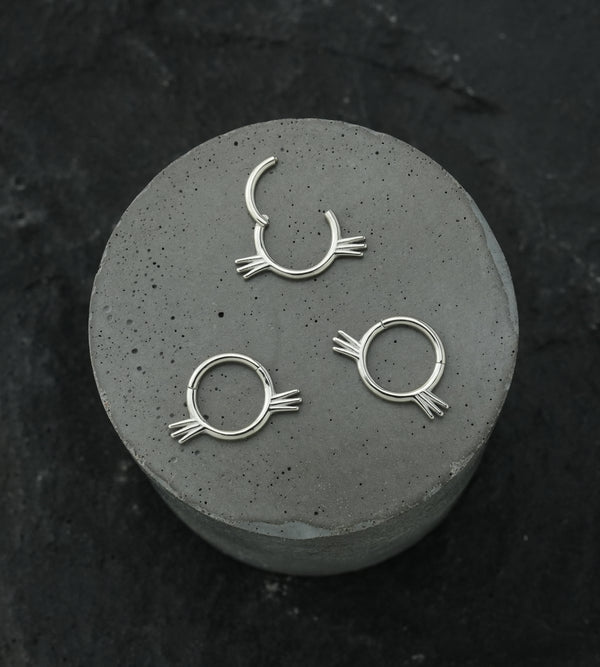 Whiskers Stainless Steel Hinged Segment Ring
