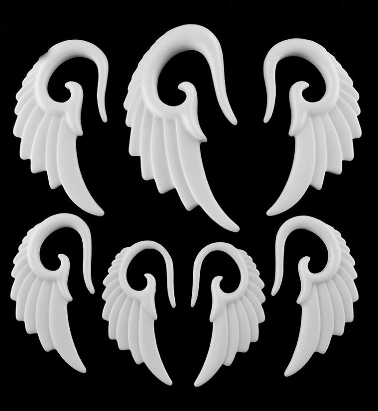 White Angel Wing Spirals