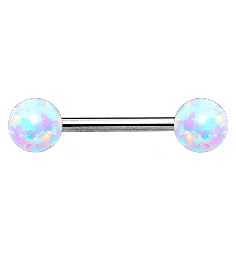 White Opalite Barbell (1 piece)