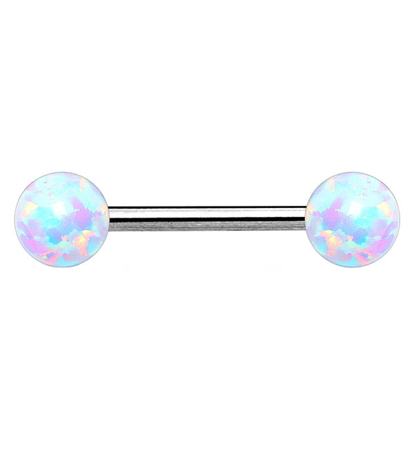 White Opalite Barbell (1 piece)
