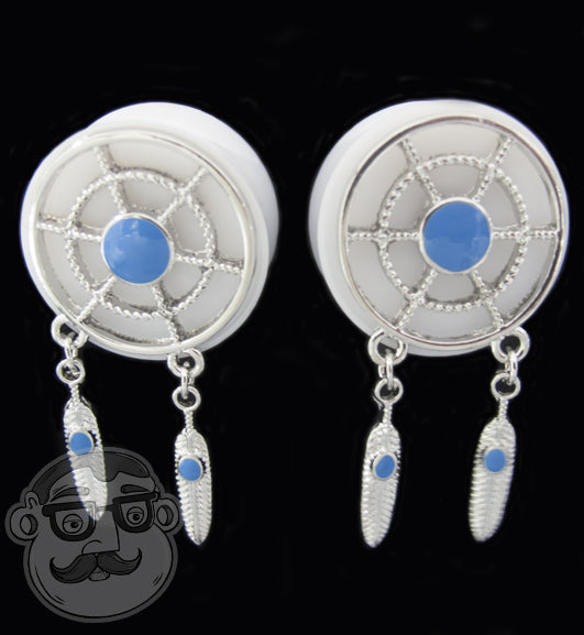 White Dreamcatcher Gauges