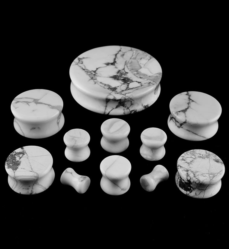 White Howlite Stone Plugs