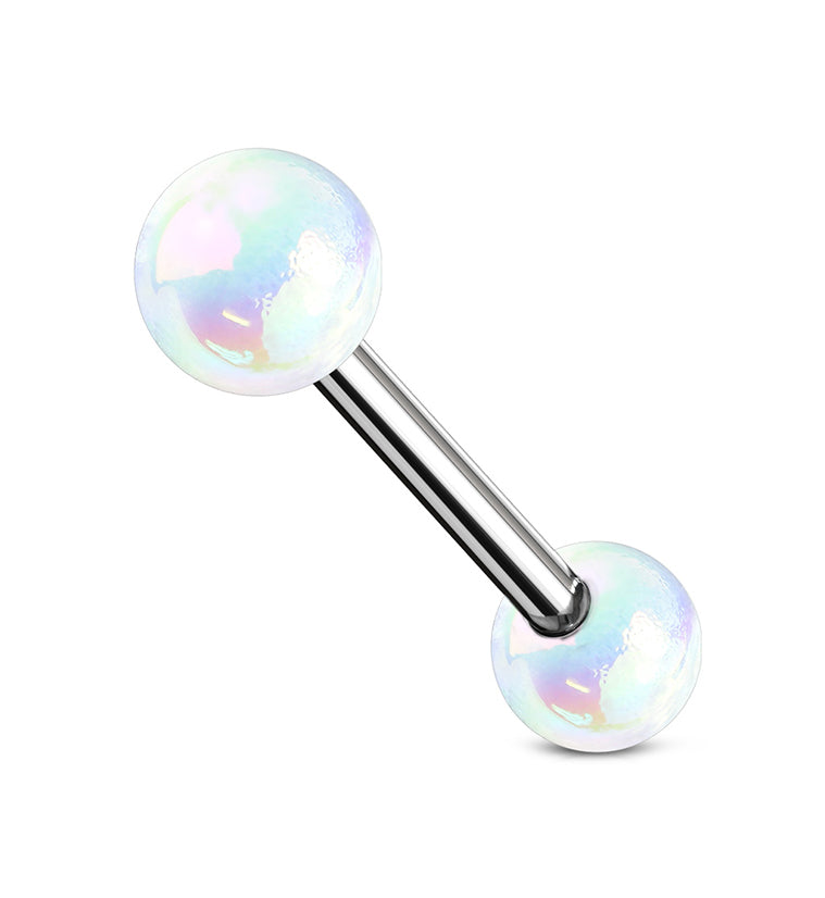White Ory Stainless Steel Barbell