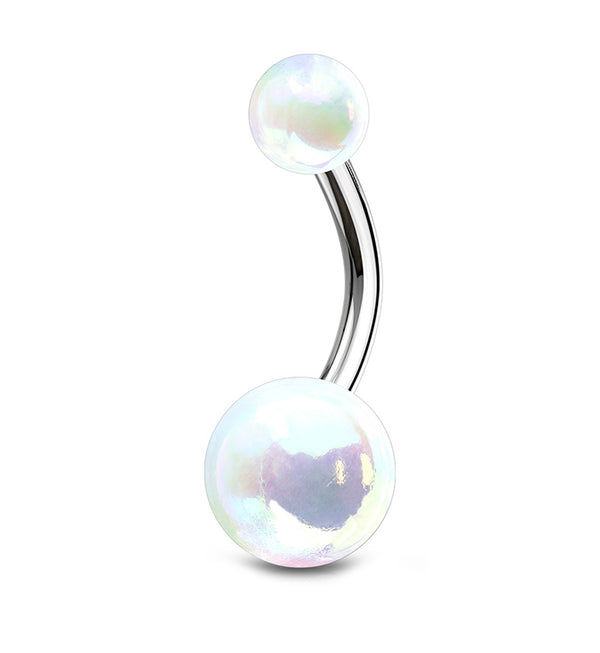White Ory Belly Button Ring