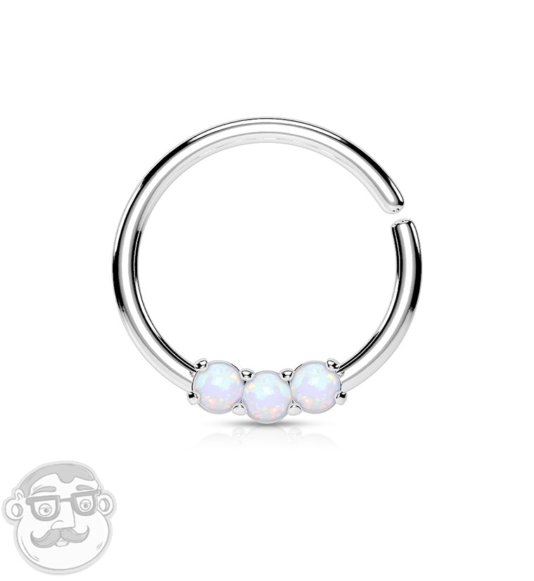 Triple Opal Septum Ring
