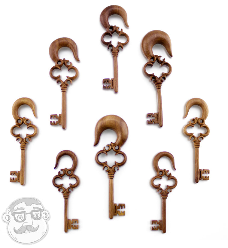 Antique Key Saba Wood Hangers