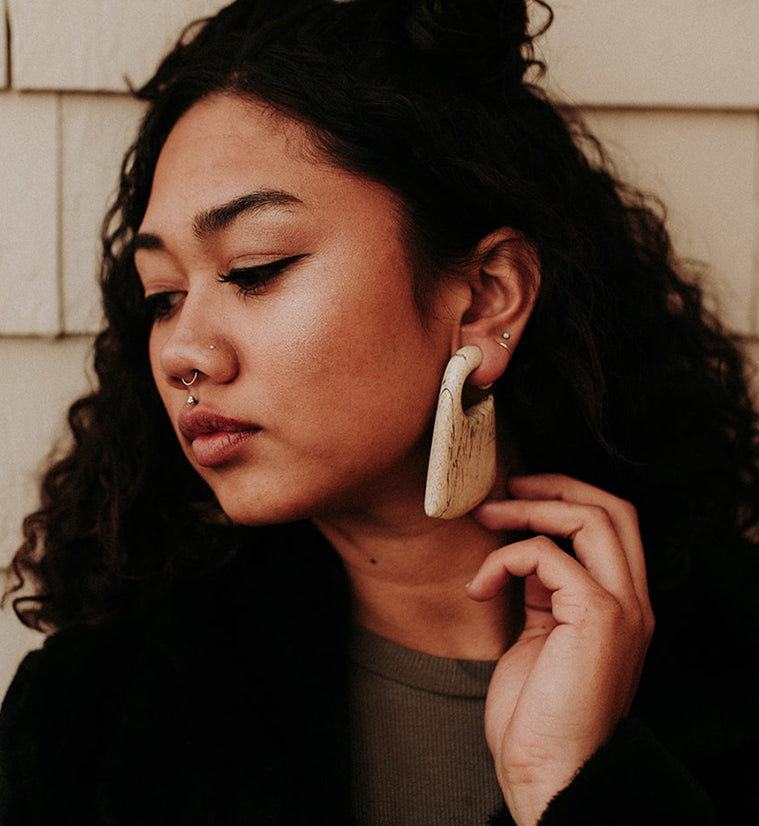 Tamarind Wood Locket Ear Weights