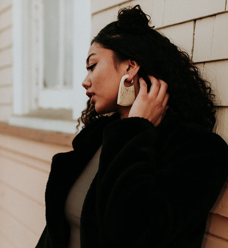 Tamarind Wood Locket Ear Weights