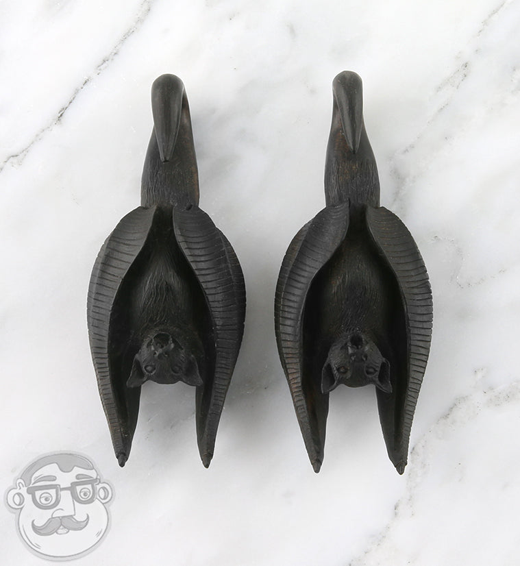 Carved Bat Wooden Hangers