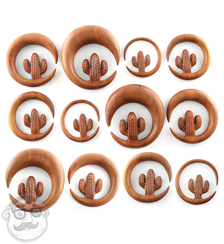 Saguaro Cactus Wooden Hoop Hangers