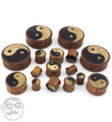 Wooden Plugs with Yin Yang Inlay