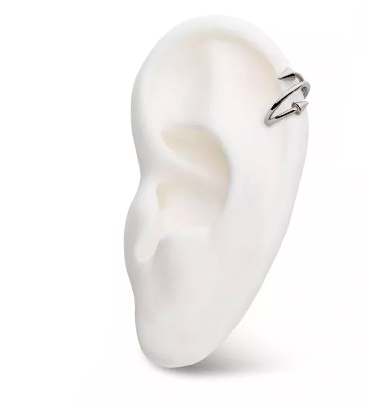 Wrap Double Spike Titanium Hinged Segment Ring