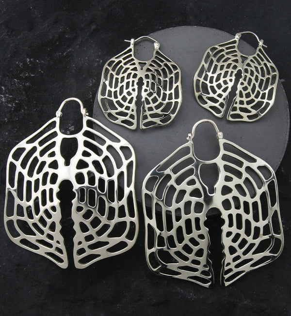 Xylem Geometric White Brass Hangers / Earrings