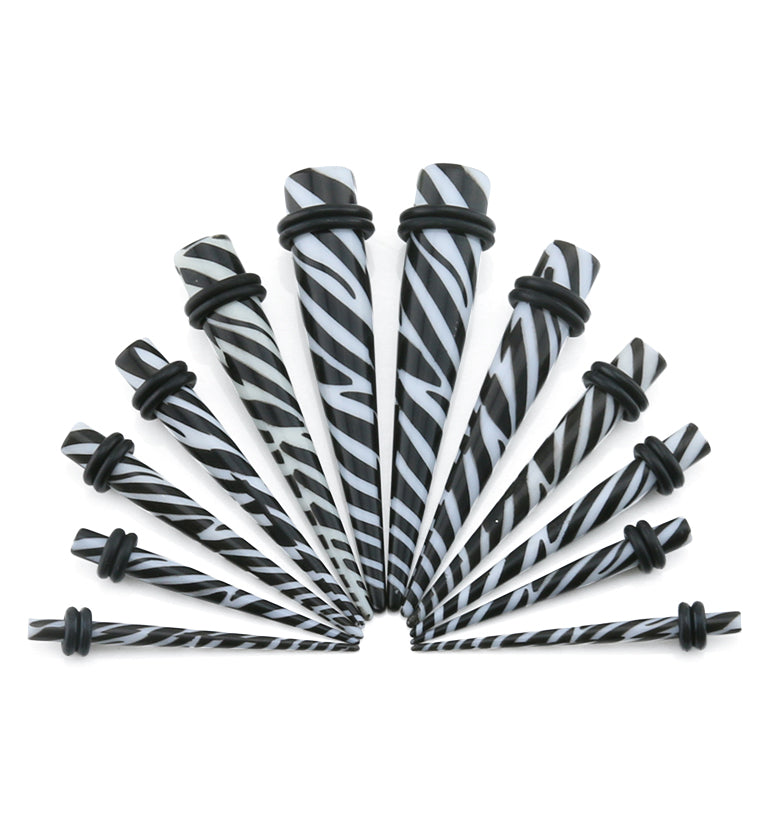Acrylic Zebra Print Taper