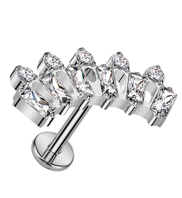 Zenith Clear CZ Titanium Internally Threaded Labret